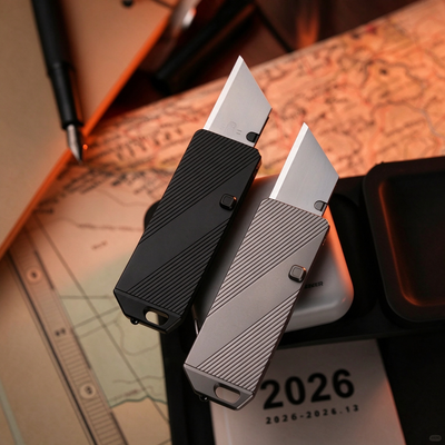 The Cubik - Titanium EDC Pocket Tool , Button-Flick Open