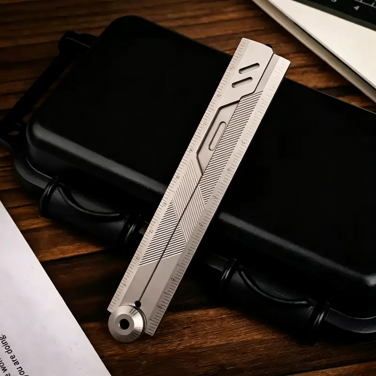 The Prule: Titanium Multifunctional EDC Foldable Ruler