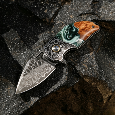 Verdal - The Pocket-Sized Handmade Damascus EDC Folding Knife