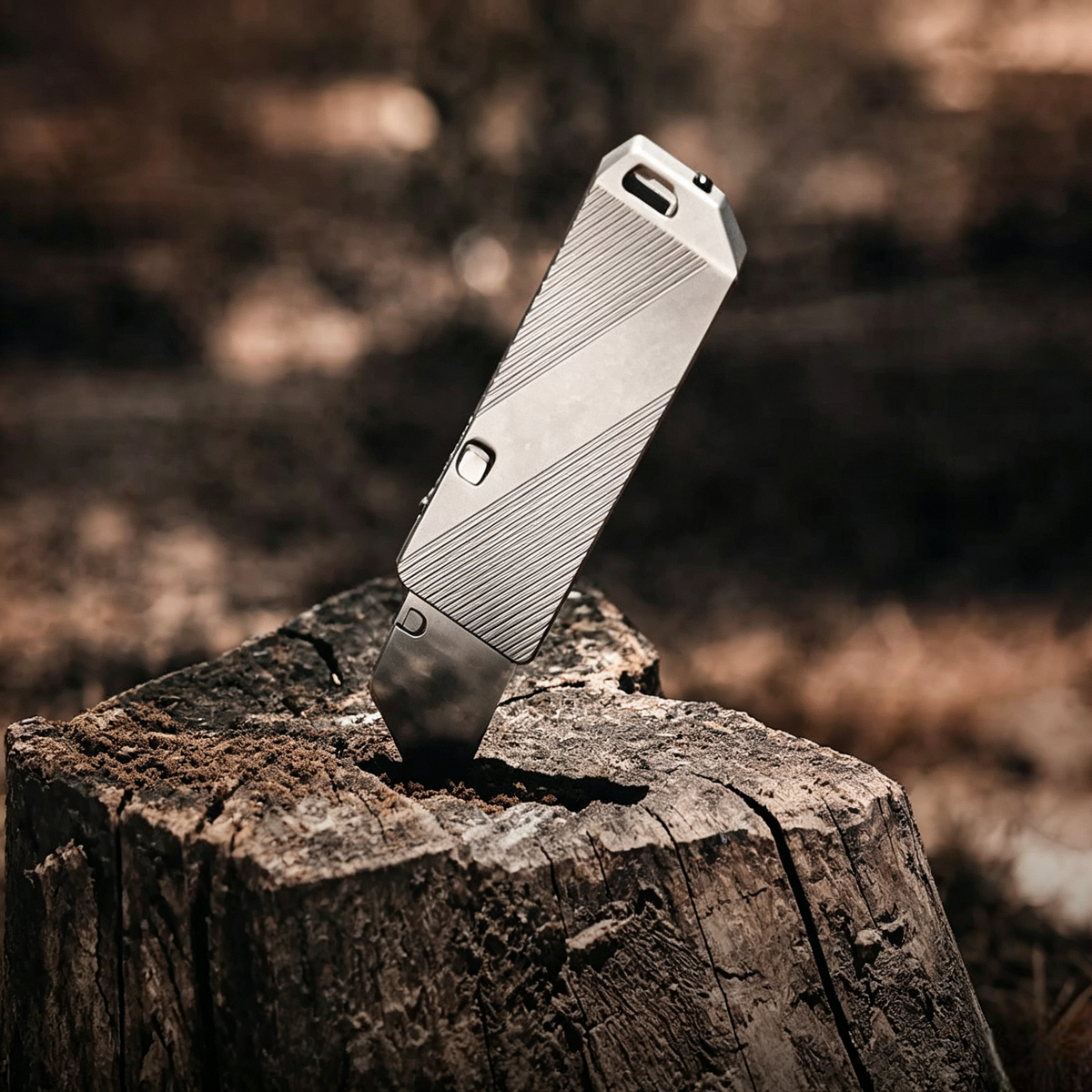 The Cubik - Titanium EDC Pocket Tool , Button-Flick Open