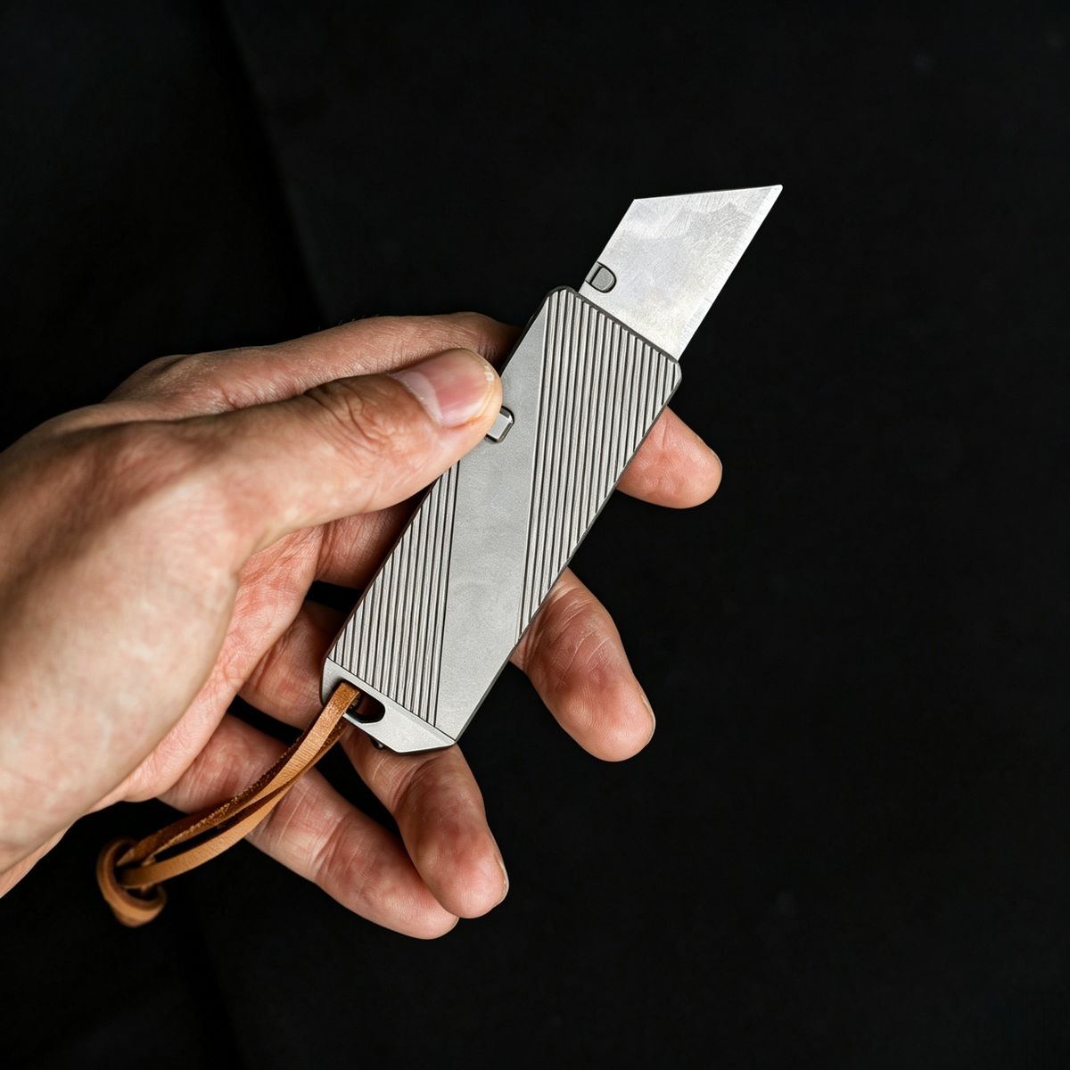 The Cubik - Titanium EDC Pocket Tool , Button-Flick Open