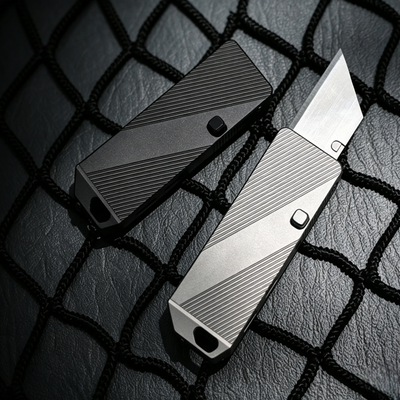 The Cubik - Titanium EDC Pocket Tool , Button-Flick Open