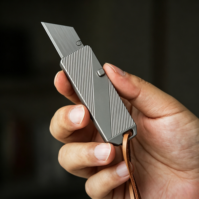 The Cubik - Titanium EDC Pocket Tool , Button-Flick Open
