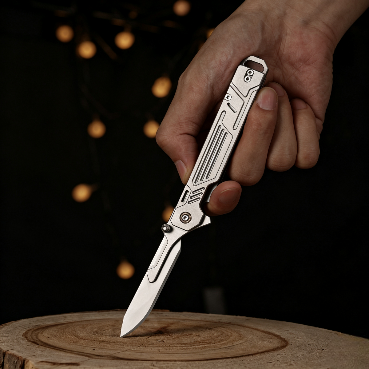 M-TiFlip - Titanium EDC Flipper Knife with Modular Ends