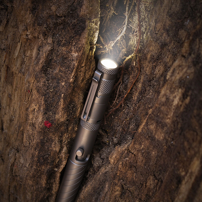 The BoltLite:Modular Titanium EDC Pen & Flashlight & Pry Bar