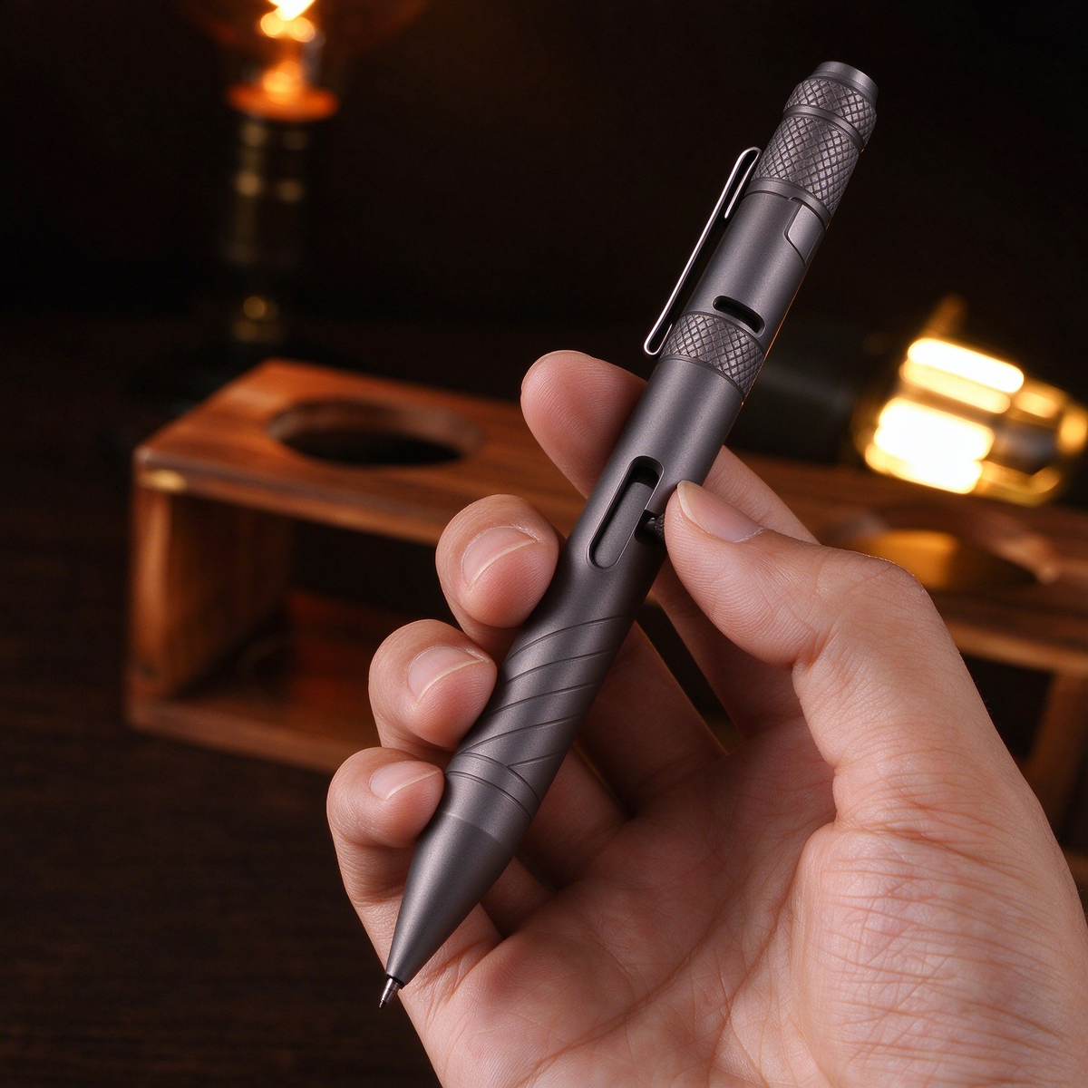 The BoltLite:Modular Titanium EDC Pen & Flashlight & Pry Bar