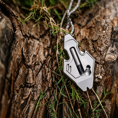 The Flounder 2.0 | 13-in-1 Titanium EDC Multitool Pendant
