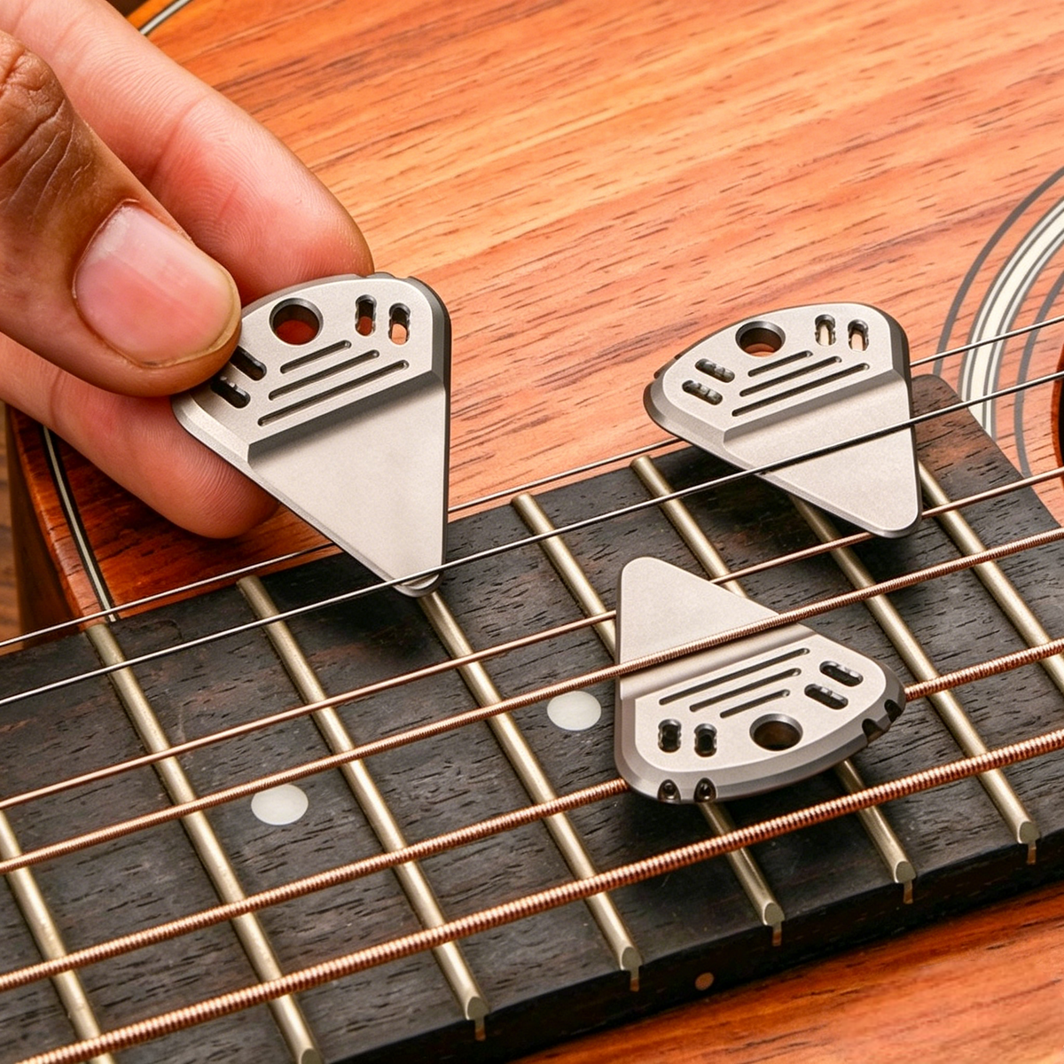 ResoTi | Titanium Guitar Pick with Sweat-Activated Grip