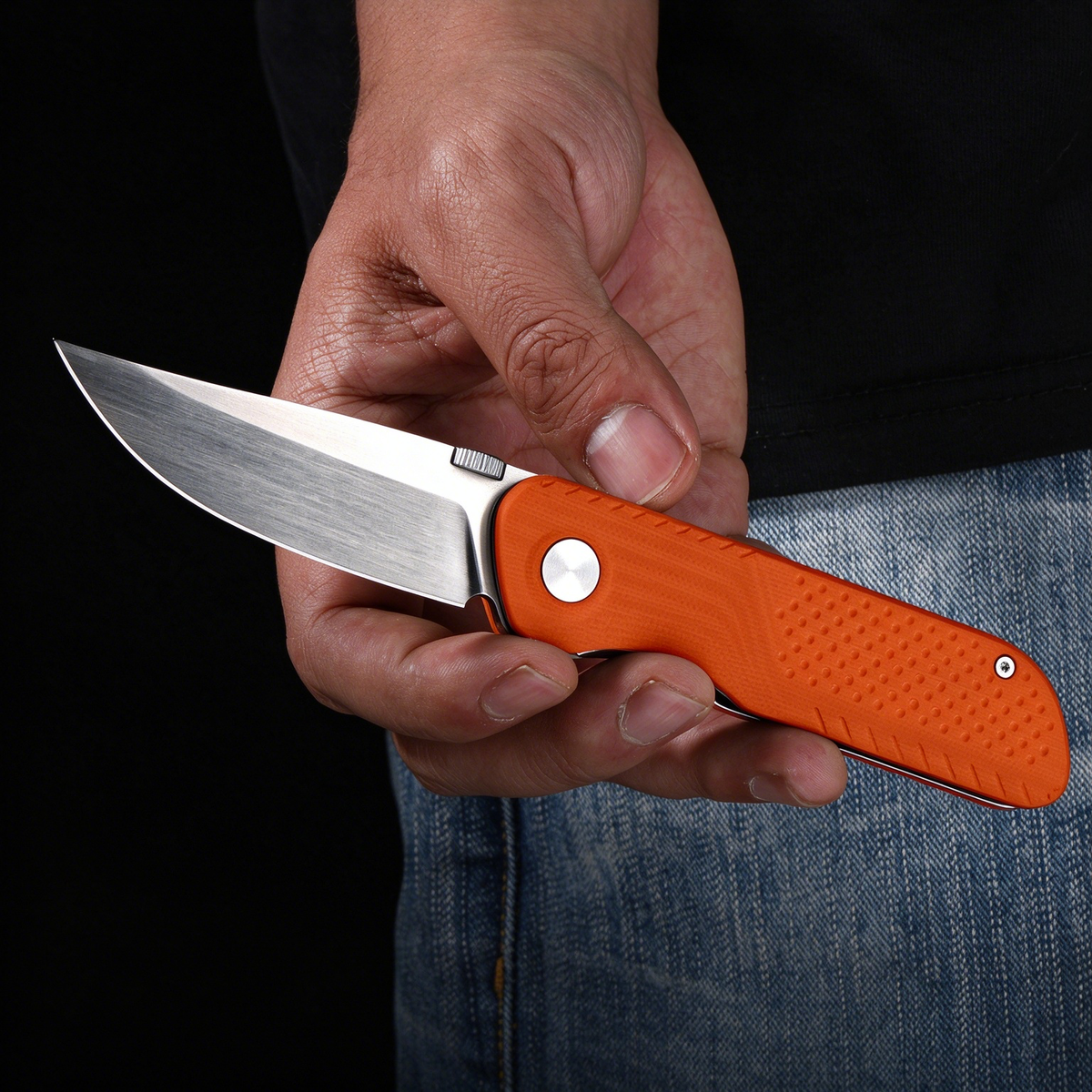 VIVID Compact VG10 Everyday Cutter — G10 Grip, Deep-Carry Clip
