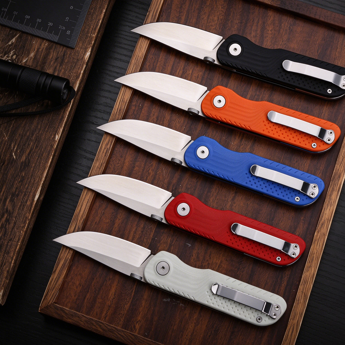 VIVID Compact VG10 Everyday Cutter — G10 Grip, Deep-Carry Clip