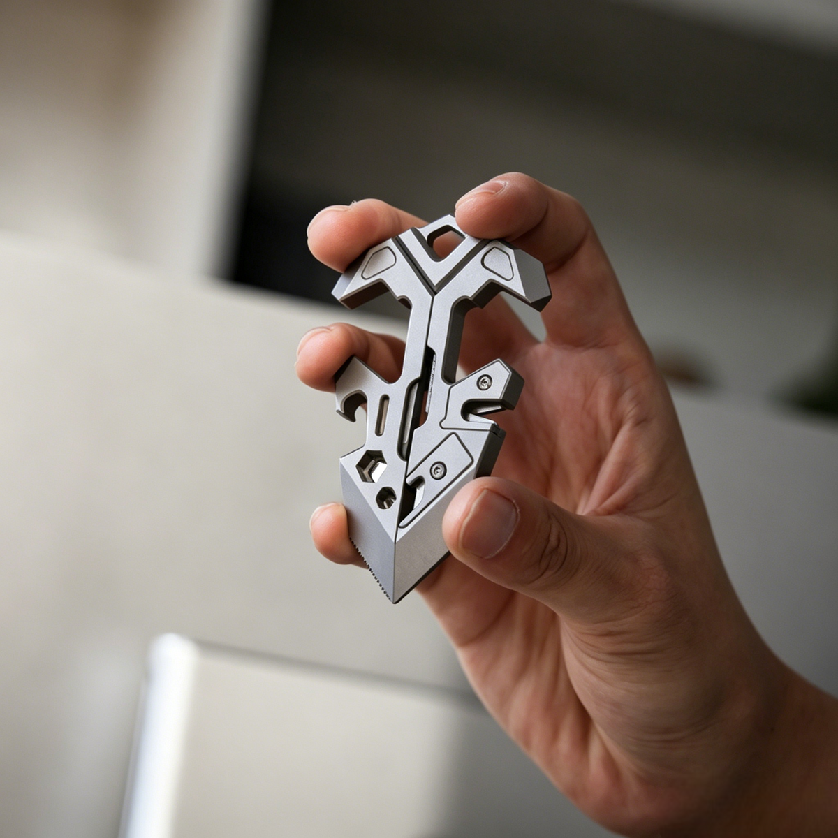 V-Stand - Titanium Multi-Tool Phone Stand for EDC