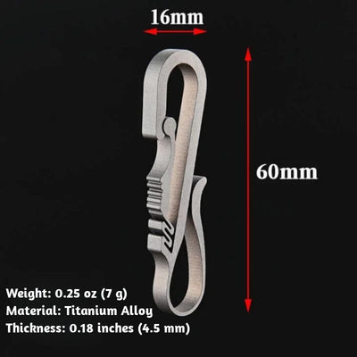 Titanium Phoenix Tail Keychain