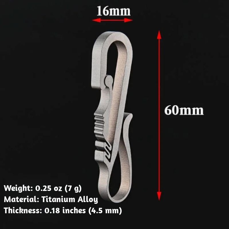 Titanium Phoenix Tail Keychain