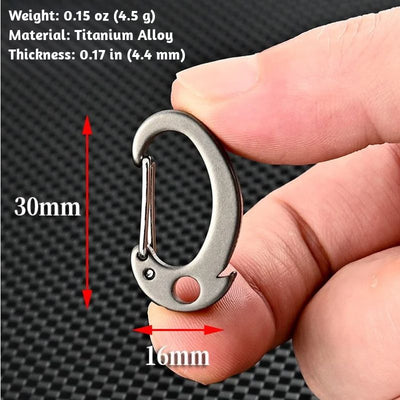Mini Titanium Quick-Release Key Clip