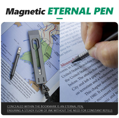 The BookBond Pen-Your Titanium Multitool Bookmark Companion