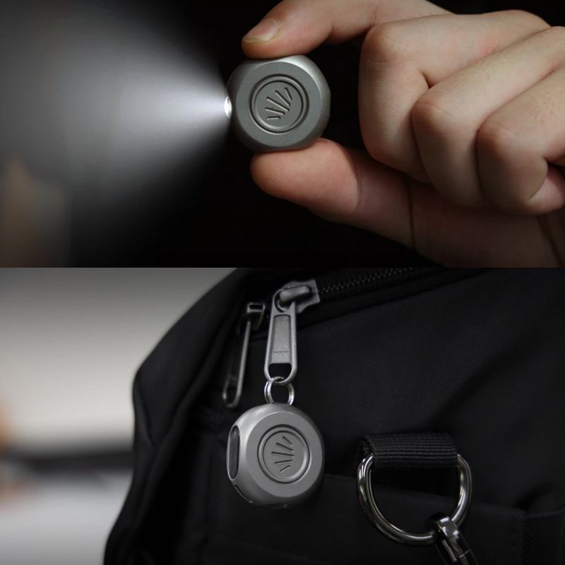 The MiCoin - Titanium Coin-Sized Rechargeable Flashlight