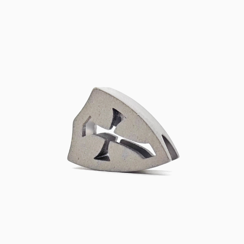 Cross-Cutout Titanium Bead