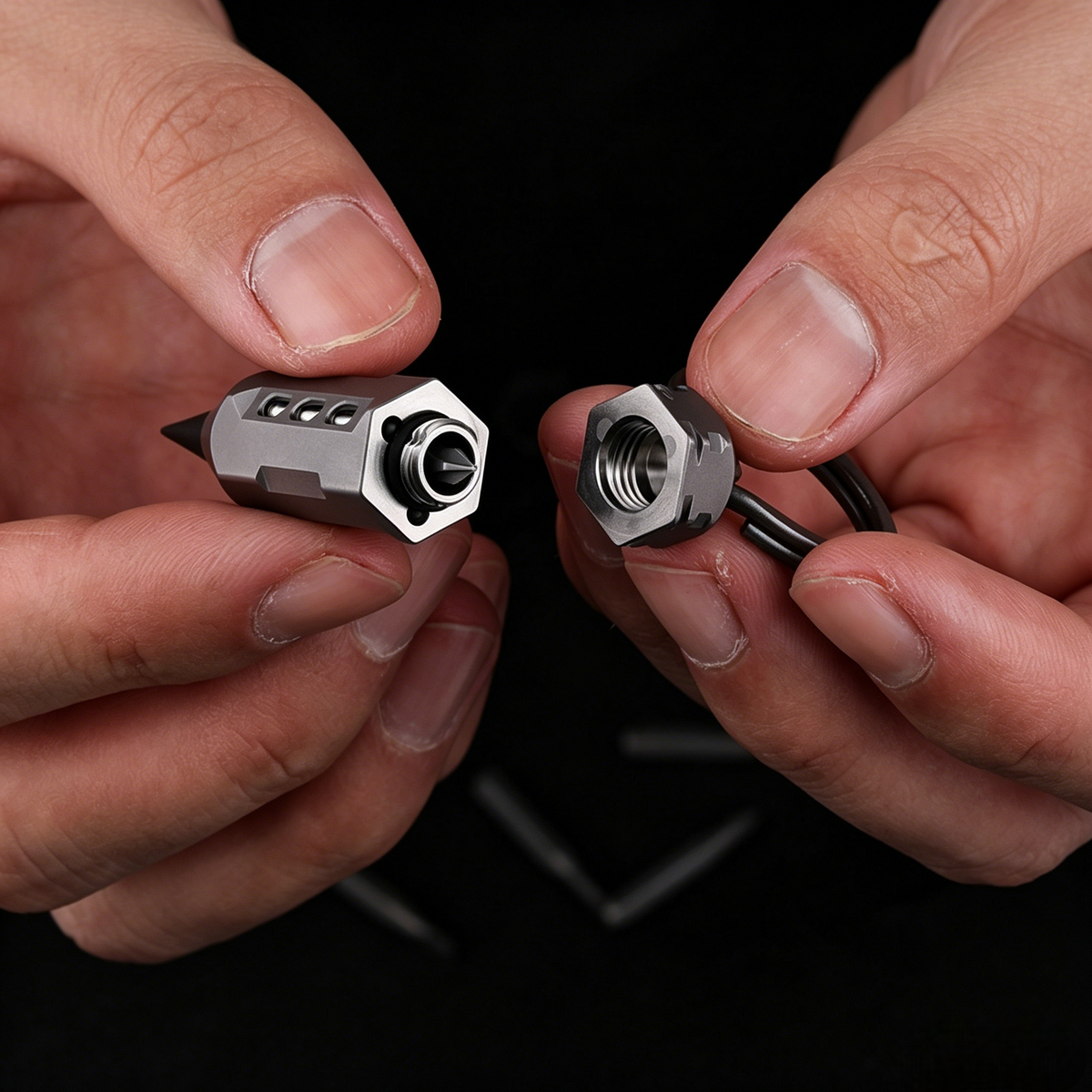 Dark Fire 2.0 – Titanium Multitool Keychain Lantern