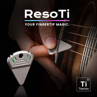 ResoTi | Titanium Guitar Pick with Sweat-Activated Grip