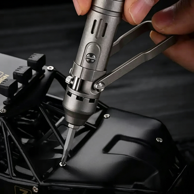 The GripNGo Driver | Titanium EDC Pocket Ratchet Screwdriver