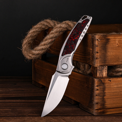 GraphiX: Ti & Carbon Folding Knife — M390/D2 Blade