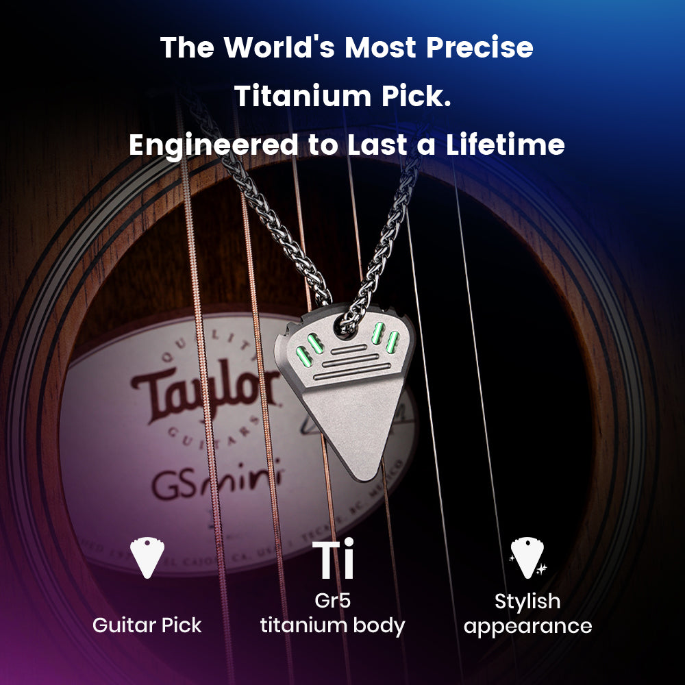 ResoTi | Titanium Guitar Pick with Sweat-Activated Grip