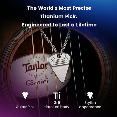 ResoTi | Titanium Guitar Pick with Sweat-Activated Grip