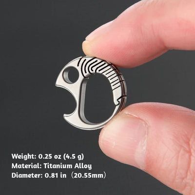 Mini Titanium Quick-Release Key Clip