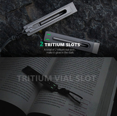The BookBond Pen-Your Titanium Multitool Bookmark Companion