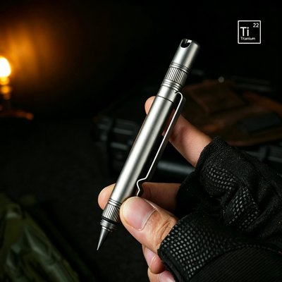 The OmniPen: Titanium Pocket Tool with 5 Smart Functions