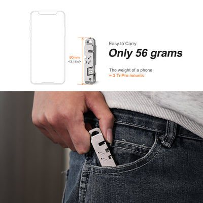 The TriPro Stand: 15-in-1 Titanium EDC Tool and Phone Stand