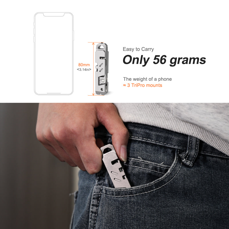 The TriPro Stand: 15-in-1 Titanium EDC Tool and Phone Stand