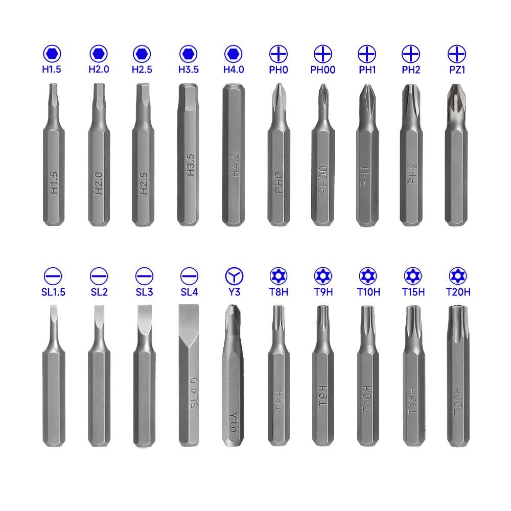 1/6" Bit Set (20 pcs)