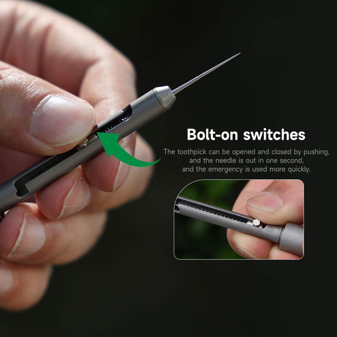 The AcePick - Titanium Quick Release Toothpick & Multi-tool