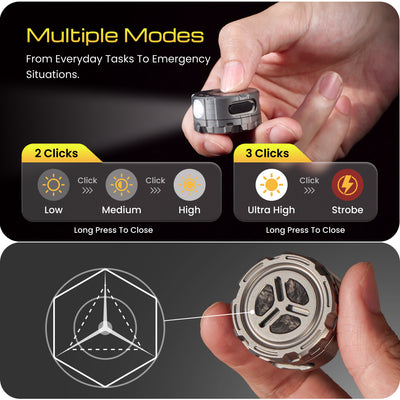 Mag-Dot: Magnetic Titanium Mini EDC Flashlight & Fidget Toy