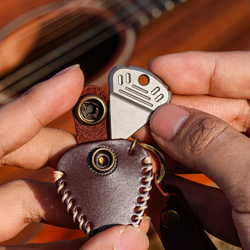 Leather Guitar Pick Holder For ResoTi