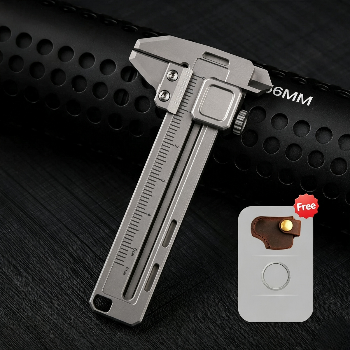 TiCal Pro - Titanium Mini Caliper with 7+ Functions in One