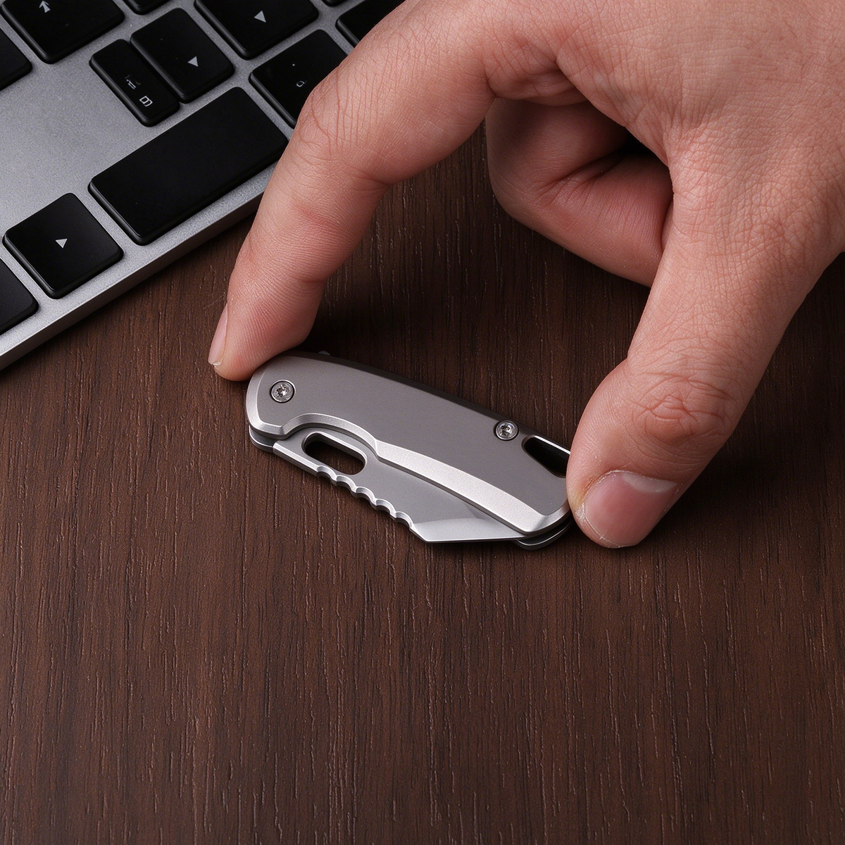 TiArc Compact Titanium Everyday Tool — 2.23" Closed, Keychain Ready