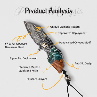 Verdal - The Pocket-Sized Handmade Damascus EDC Folding Knife