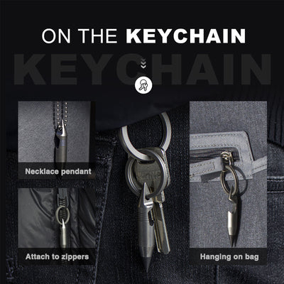 The Wolf Fang -- Titanium EDC Keychain Multitool