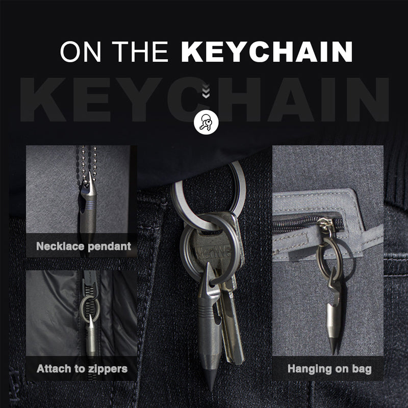 The Wolf Fang -- Titanium EDC Keychain Multitool