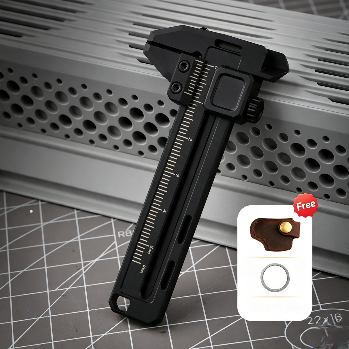 TiCal Pro - Titanium Mini Caliper with 7+ Functions in One