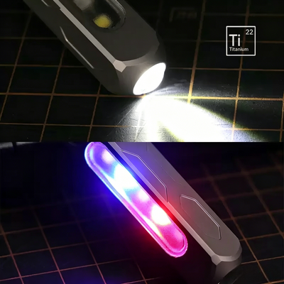 EchoSwitch: Titanium Magnetic Dual-Light EDC Flashlight
