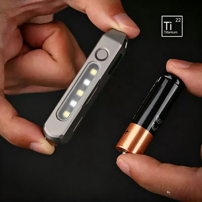 EchoSwitch: Titanium Magnetic Dual-Light EDC Flashlight