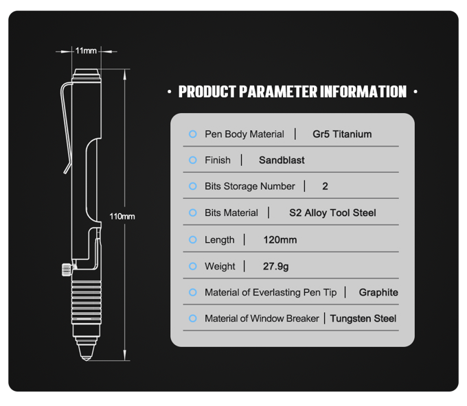 The Bullet Ant 2.0 - Titanium Bolt Action Multitool Pen