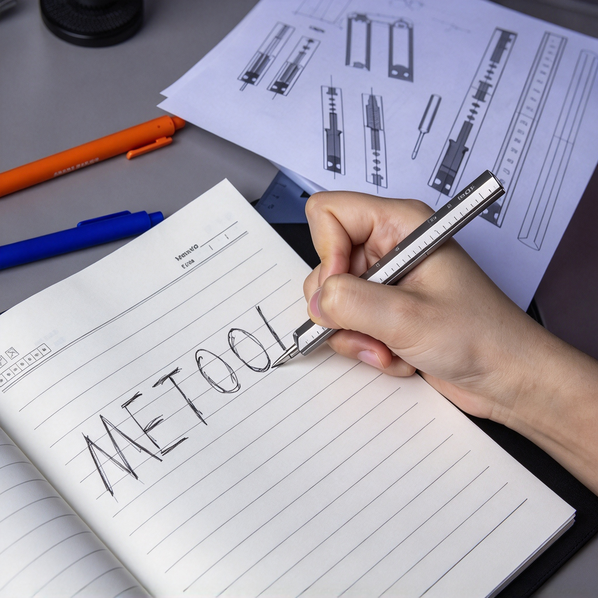 Vortex Grade 5 Titanium Ruler Pen — Dual Scale, Driver, Angle
