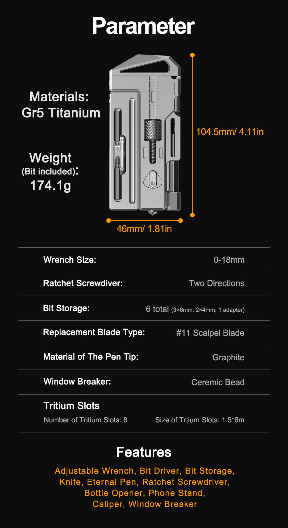 OmniPro Wrench 3.0 — Titanium Multi-Tool Wrench System