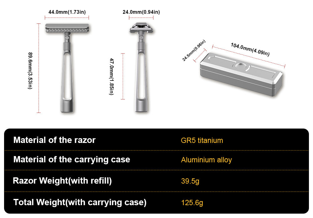 ModuRazor V2 - Smaller, Lighter, Travel-Ready Titanium Razor