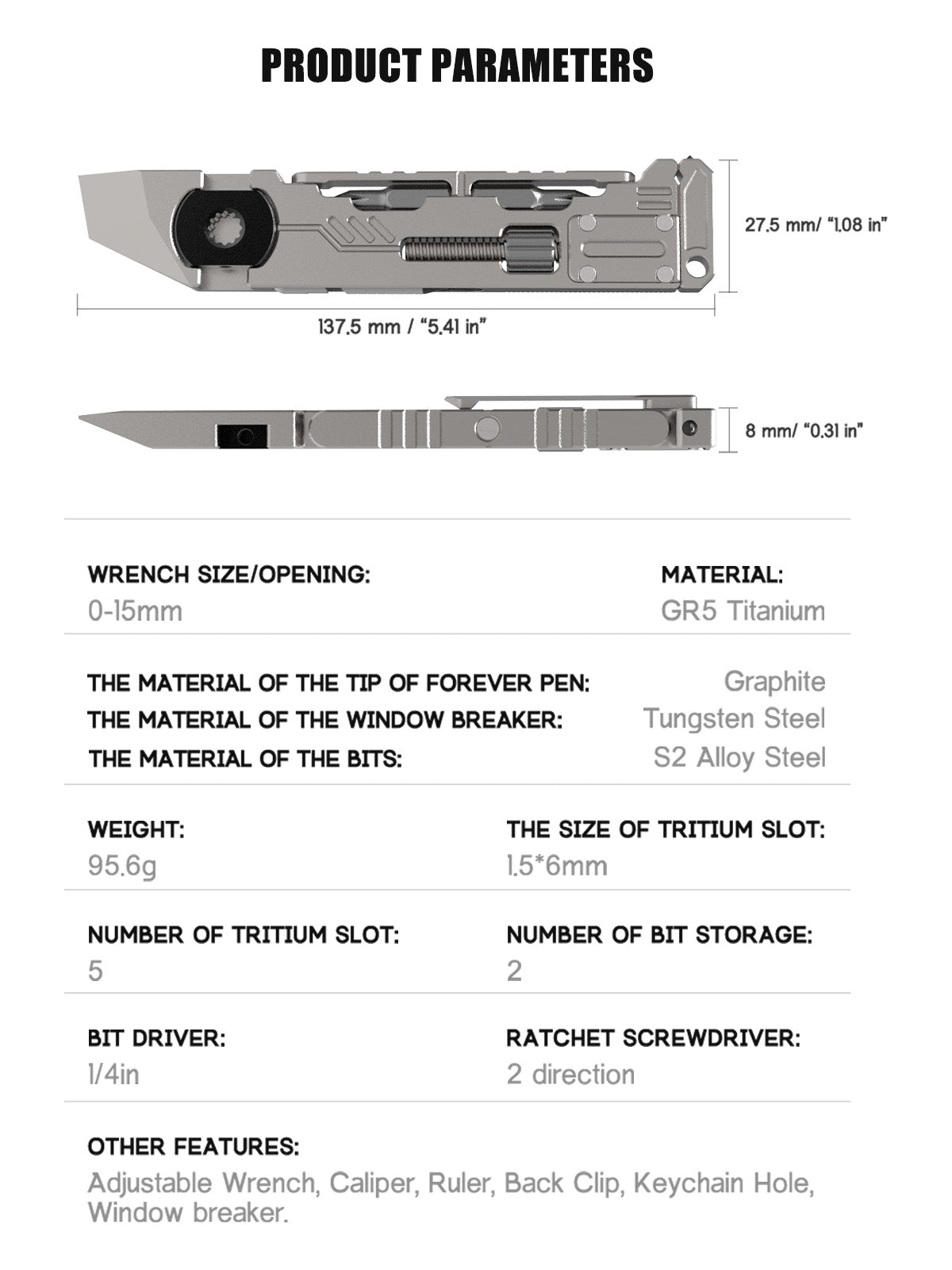 The PryMax 2.0: All-In-1 Titanium Multi-function Pry Bar