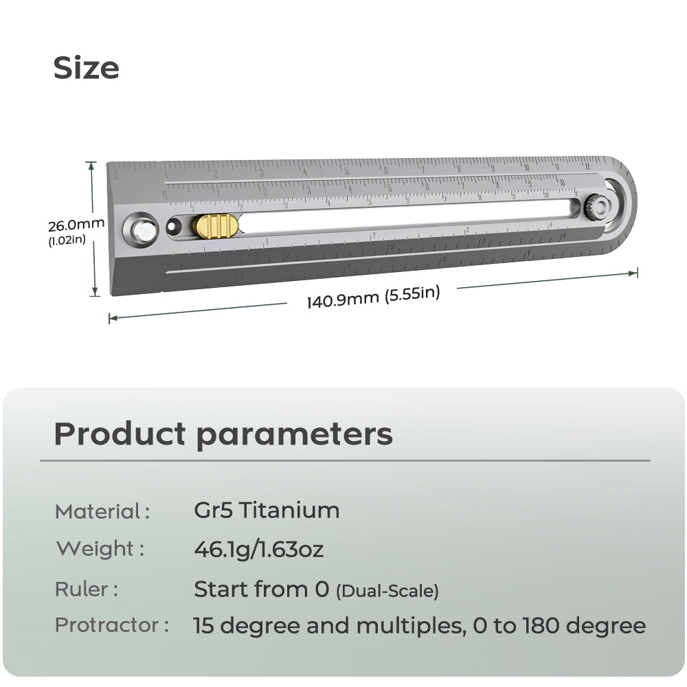AllPro Ruler G2|Titanium EDC Measuring Tool That Does It All